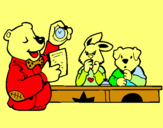 Dibuix Professor ós i els seus alumnes  pintat per david r