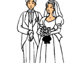 Dibuix Marit i dona III pintat per maria carbonell garcia