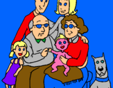 Dibuix Família pintat per Mireia