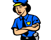 Dibuix Policia dona pintat per JoanMC