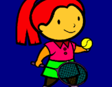 Dibuix Noia tennista pintat per LAIA MORA