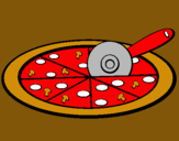 Dibuix Pizza pintat per fra