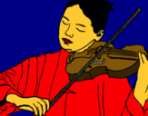 Dibuix Violinista  pintat per eulàlia