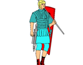 Dibuix Soldat romà  pintat per mario