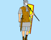 Dibuix Soldat romà  pintat per victor