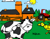 Dibuix Vaca en la granja  pintat per AITOR CABALLERO LUQUE