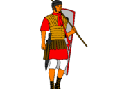 Dibuix Soldat romà  pintat per JK