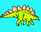 Dibuix Stegosaurus pintat per pol