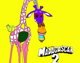 Dibuix Madagascar 2 Melman pintat per noa