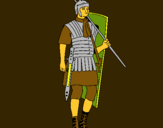 Dibuix Soldat romà  pintat per amadeo