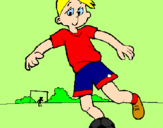 Dibuix Jugar a futbol pintat per ORIOL  FELIU