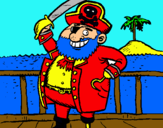 Dibuix Pirata a bord pintat per marina escardo aguilar.