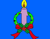 Dibuix Espelma de nadal III pintat per MIREIA V.