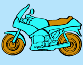 Dibuix Motocicleta pintat per quim