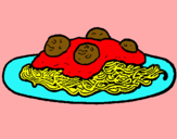 Dibuix Espaguetis amb carn pintat per marta ruiz