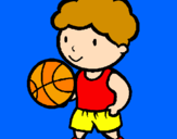 Dibuix Jugador de bàsquet pintat per david  peñarrubia