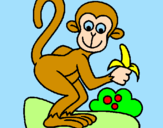 Dibuix Mono pintat per laura abella