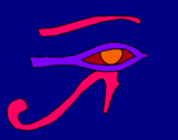 Dibuix Ull Horus pintat per QUERALT -M