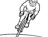 Dibuix Ciclista amb gorra  pintat per x