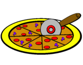Dibuix Pizza pintat per uriolet