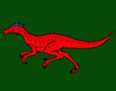 Dibuix Velociraptor  pintat per pere