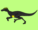 Dibuix Velociraptor  pintat per joan