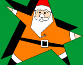 Dibuix Pare Noel en forma d'estrella  pintat per JUDITH