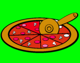 Dibuix Pizza pintat per Mariona