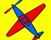 Dibuix Avió III pintat per abio