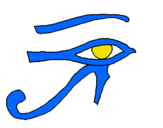 Dibuix Ull Horus pintat per Lara 98