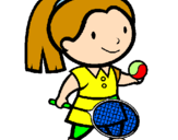 Dibuix Noia tennista pintat per AARON