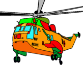 Dibuix Helicòpter al rescat  pintat per Quim