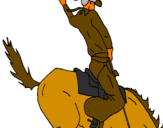 Dibuix Vaquer a cavall pintat per gerard