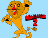 Dibuix Madagascar 2 Alex pintat per m<aarcremacho