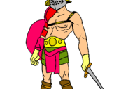 Dibuix Gladiador pintat per Nil Salvador