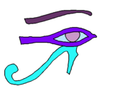 Dibuix Ull Horus pintat per ylenia