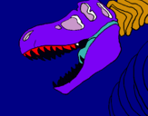 Dibuix Esquelet tiranosauri rex pintat per eric