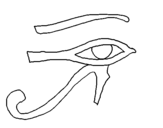 Dibuix Ull Horus pintat per lau adr