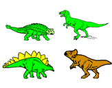 Dibuix Dinosauris de terra pintat per ADAM