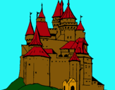 Dibuix Castell medieval pintat per Eudald