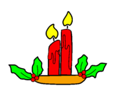 Dibuix Espelmes de nadal pintat per wilkin