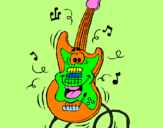 Dibuix Guitarra elèctrica pintat per jose andres