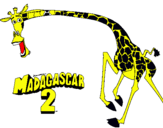 Dibuix Madagascar 2 Melman 2 pintat per MARC