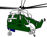 Dibuix Helicòpter al rescat  pintat per nil