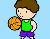 Dibuix Jugador de bàsquet pintat per claudia