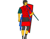Dibuix Soldat romà  pintat per mohamed