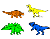 Dibuix Dinosauris de terra pintat per ISAAC