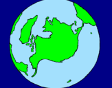 Dibuix Planeta Terra pintat per julia  urgell  alcala    