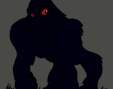 Dibuix Goril·la pintat per joan