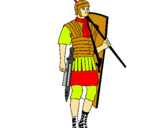 Dibuix Soldat romà  pintat per PER LA MAMA - ORIOL